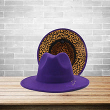 Load image into Gallery viewer, Leopard 2 Tone Fedora
